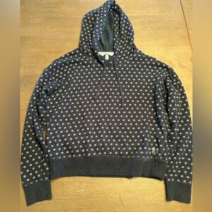 Victoria's Secret Gray and Pink Cropped Hoodie